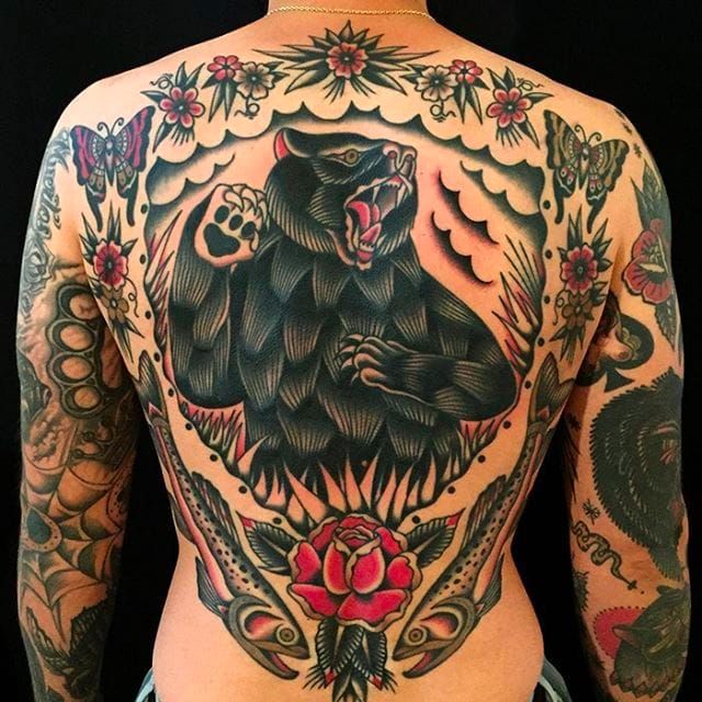50 Traditional Back Tattoo Design Ideas For Men  Old School Ink