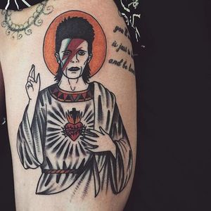 David Bowie tribute tattoo. #Cooley #MattCooley #traditional #bowie #davidbowie