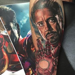 Iron Man tattoo by Kristian Kimonides. #marvel #superhero #ironman #comic #movie #tonystark #KristianKimonides
