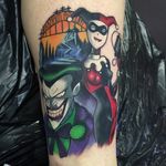 Joker and Harley Quinn Tattoo by Jeffrey Wortham #Joker #HarleyQuinn #JokerandHarley #JokerTattoo #HarleyQuinnTattoo #Batman #ComicCouples #ComicTattoo #DC #JeffreyWortham
