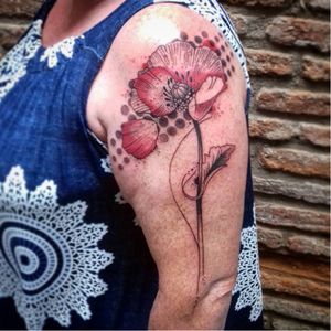 Poppy tattoo by Sadhu le Serbe #SadhuLeSerbe #graphic #poppy