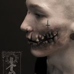 Incredible face tattoo by Neon Judas #NeonJudas #DavidRinklin #blackandgrey #realistic #realism #macabre #horror #skull #face