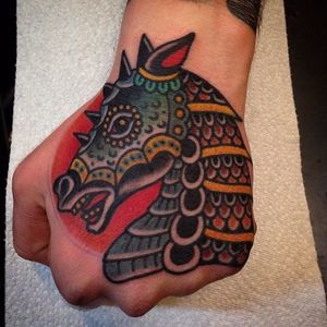 War Horse Tattoo by Kyle Crowell #warhorse #warhorsetattoo #horse #horsetattoo #kylecrowell #traditional