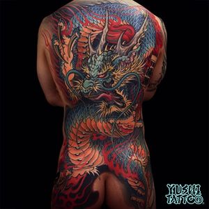 Dragon Tattoo by Yushi #dragon #japanesedragon #japanese #asian #oriental #korean #koreanartist #Yushi
