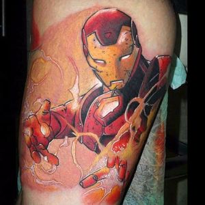 Iron Man tattoo by Corazon de Oro. #marvel #superhero #ironman #comic #movie #tonystark