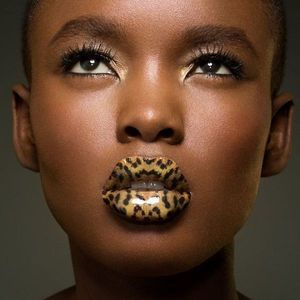 Leopard Print Temporary Lip Tattoo #Temporary #LipTattoo #LipArt #Lip #Art #LipTattoos #LipSticker