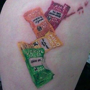 If you’re anything like me, your fridge is full of hundreds of Taco Bell sauce packets that you’ve convinced yourself you will use in the future, but you definitely won’t. #HailCorporate #TacoBell #LiveMas #CorporateTattoo #BrandTattoos