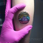 Mountains by Eugene Nedelko (via IG-dusty_past) #circle #landscapes #smalltattoo #colorful #eugenenedelko