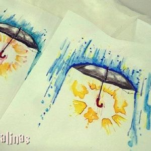 #guardachuva #umbrella #painting #desenho #drawing #ilustração #aquarela #watercolor #coloridas #colorful #Drikalinas #brasil #brazil #portugues #portuguese