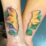 Super cute paopu fruit tattoo by Sara Thompson (via IG -- sarastigmata)  #friendshiptattoos #kingdomhearts #paopufruit