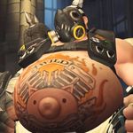 Overwatch's Roadhog and his piggy tattoo. #Blizzard #Overwatch #Roadhog #Videogame