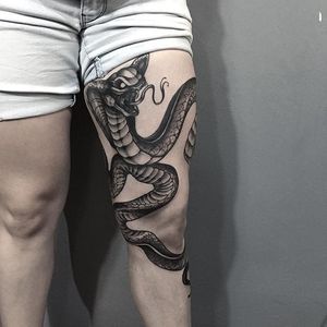 Snake Tattoo by Erick Cuevas #blackworksnake #snake #blacksnake #blackink #darkart #blackwork #ErickCuevas