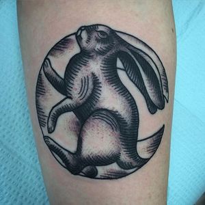 Hare Tattoo by Chelsea Jane #hare #animal #contemporary #ChelseaJane