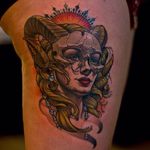 Zodiac tattoo by Josh Grable #Neotraditional #Aries #joshgrable