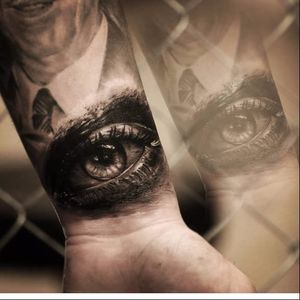 Eye tattoo by Benji Roketlauncha #BenjiRoketlauncha #realistic #blackandgrey #eye #photorealistic
