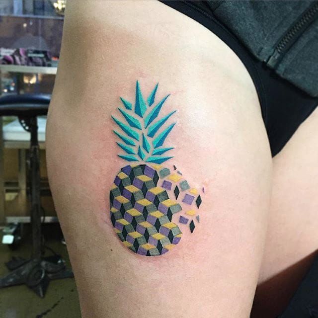 pineapple tattoo pineappletattoo  Geometric tattoo Pineapple tattoo  Pinapple tattoos