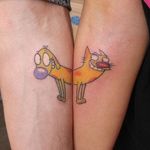 Catdog tattoo by Efren Siguenza. #catdog #nickelodeon #cat #dog #cartoon #matching