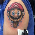 Mario Popsicle Tattoo by Justin Forgea #popsicle #popsicletattoo #popculture #gamertattoos #movie #JustinForgea