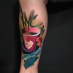 Coffee tattoo by Spendlo. #Spendlo #coffee #coffeelover #mug #drink #coffeelover #modernart