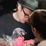 Adam Korothy tattooing at the Tattoo to Protect your Parts event. #charity #MagickCity #MagicCobraTattooSociety #PartytoProtect #PlannedParenthood #TattootoProtectyourParts