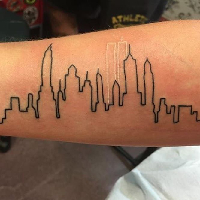 60 New York Skyline Tattoo Designs For Men  Big Apple Ink Ideas