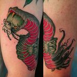 Rad snake tattoo by Dave Swambo. #DaveSwambo #snake #neotraditional #rad #snake