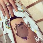 Pusheen tattoo by Unique Horn Tattoo. #coolcat #pusheen #kawaii #cat #cute #neko #catlover