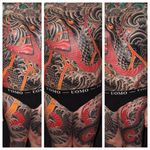 The full snake bodysuit looks stunning. Tattoo by Chris O'Donnell. #ChrisODonnell #TraditionalJapanese #KingsAvenueTattoo #NewYorkTattooer #oriental #easternculture #snake #asianart