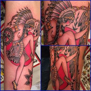 Sundance Tattoo by Davide Andreoli #sundance #nativeamarican #traditional #oldschool #classic #traditionalartist #DavideAndreoli