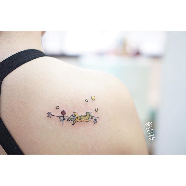 First tattoo From The Little Prince book Done by Leo at Tattoo Abyss  Montreal  rtattoos