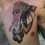 Elephant Tattoo by Chad Lenjer #elephant #elephanttattoo #neotraditional #neotraditionaltattoo #neotraditionaltattoos #traditional #boldtattoos #moderntattoos #ChadLenjer