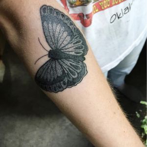 Butterfly via instagram tealeigh #butterfly #insect #winged #handpoked #stickandpoke #tealeigh