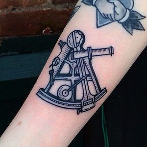 Sextant Tattoo, artist unknown #sextant #nauticaltattoos #sailortattoos