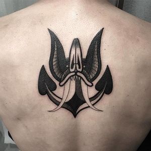 Tattoo uploaded by Xavier • Blackwork bat + anchor tattoo by Wookssan. #Wookssan #blackwork #bat #anchor #SangwookLee #WookSang • Tattoodo Tattoo uploaded by Xavier • Blackwork bat + anchor tattoo by Wookssan. #Wookssan #blackwork #bat #anchor #SangwookLee #WookSang • Tattoodo