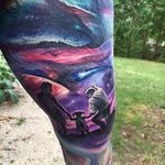 Galaxy tattoo via tylermalek #TylerMalek #galaxytattoo #spacetattoo