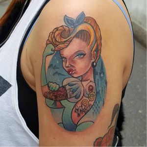 Badass Cinderella tattoo by Michela Bottin #MichelaBottin #geek #Disney #cinderella