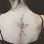 Classy and elegant ballerina tattoo by Ekaterina Yüksel-Dunayeva #ballettattoo #EkaterinaYükselDunayeva #blackandgrey