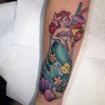 The Little Mermaid tattoo by Kat Weir. #KatWeir #neotraditional #thelittlemermaid #ariel #disney #disneyprincess