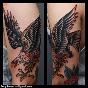Eagle Tattoo by Tony Nilsson #Eagle #traditional #classictattoos #TonyNilsson