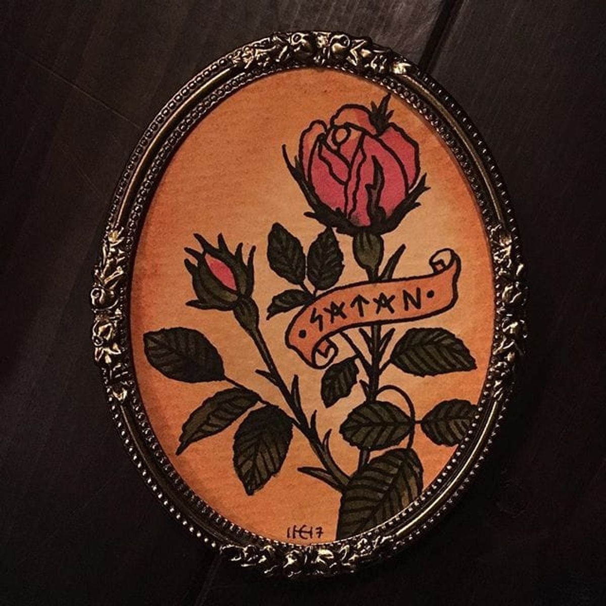 Satanic Roses Tattoo uploaded by Ross Howerton • A rose for Satan by Cezilia Hjelt ...