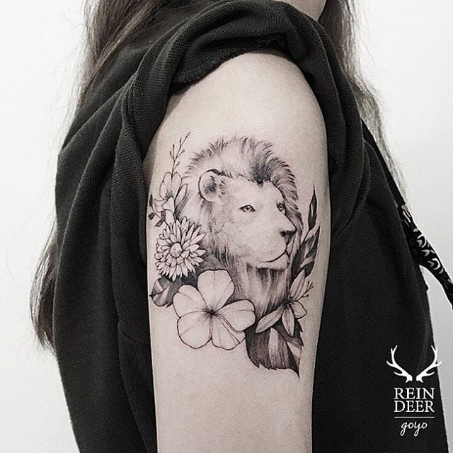 13 Best Lion flowers tattoo ideas in 2023  sleeve tattoos lion tattoo  lioness tattoo