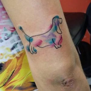 Melhor amigo! #dog #cachorro #aquarela #watercolor #colorida #fineline #delicada #colorida #MatheusSacom #brasil #brazil #portugues #portuguese