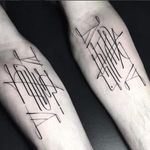 Cool monogram tattoo by Walter Hego #WalterHego #monogram #lettering #linework #calligraphy #ornamental