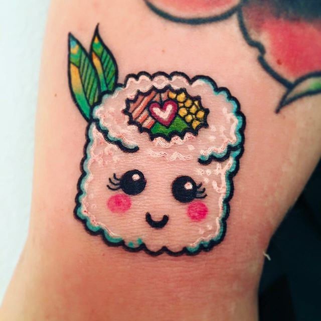 Miss Kitty Kat Tattoo  Kawaii little sushi buddy for the lovely k8pitt  the other week  Thanks heaps for the chats I really enjoyed your  stories about your travels in Japan