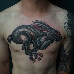 Tatuaje de conejo por Jay Breen