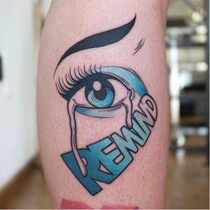 Eye tattoo by Gennaro Varriale #GennaroVarriale #colorful #eye #crying #ombre #ombreeffect