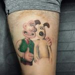 Wallace and Gromit by Kristiana Stell (via IG -- kristianastell) #kristinianastell #wallaceandgromt #wallaceandgromittattoo