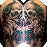 Skull tattoo #GiaRose #neotraditional #skull #neotraditionalskull