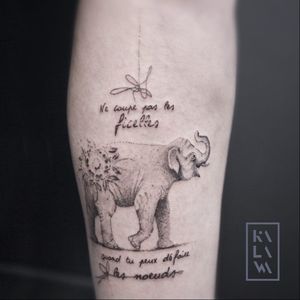 Elephant tattoo by Kalawa #Kalawa #dotwork #blackwork #elephant
