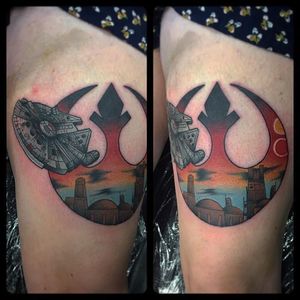 Rebel Alliance Tattoo by Josh Delaney #RebelAlliance #RebelAllianceTattoo #StarWarsTattoo #ForceAwakens #StarWars #JohnDelaney